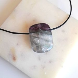 **3 for 10$** Stone Necklace Adjustable Rope Purple